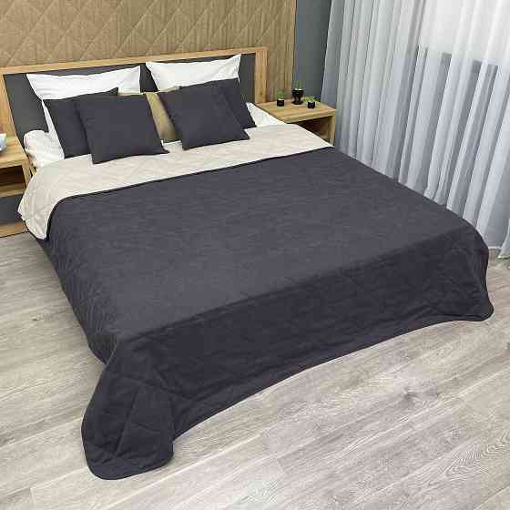 Покрывало стеганое Decorator Sparta Diamond ромб 130х220 см графитовый (85-046) Киев