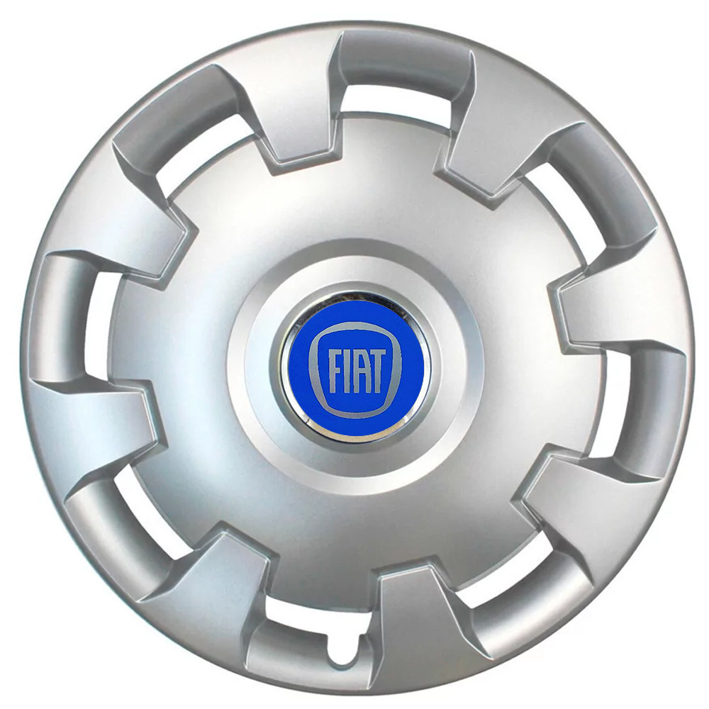 Автомобільні модельні ковпаки R15 Fiat (синій) 303 4шт, SJS, сріблясті Вінниця - фото 1