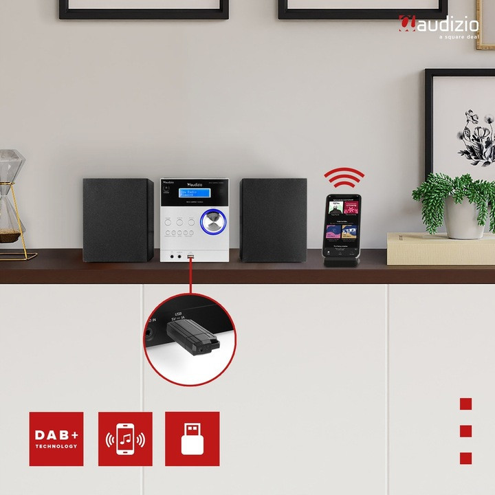 Аудіосистема HiFi Audizio CD DAB+ FM BT USB Рівне - фото 3