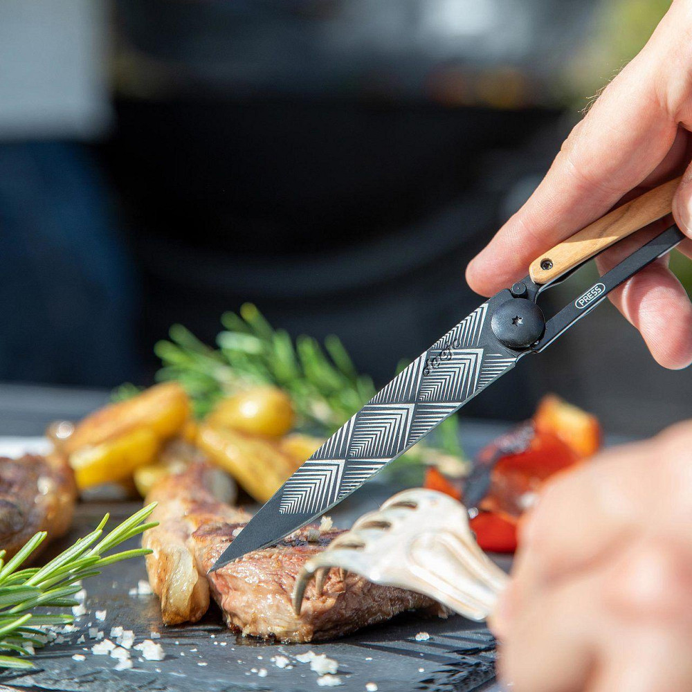 Універсальний Складаний Ніж з лазерним гравіюванням Ар-деко Deejo "37 грам" (1GB000105) Нержавіюча сталь Нововолинськ - фото 9