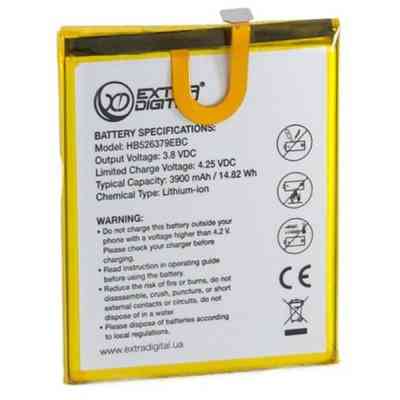 Аккумуляторная батарея для телефона Extradigital Huawei Y6 Pro 3900 mAh (BMH6495) Винница