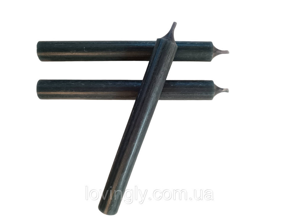 Свеча столовая Brandedby Нидерланды 195 мм, цвет Темный Графит. Ирпень - изображение 1