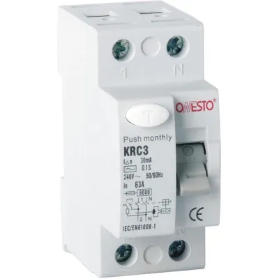 Диференційне реле (ПЗВ) ONESTO 1п+N 40А RCD 30mA, тип AC (KRC3) (0310.) Вінниця