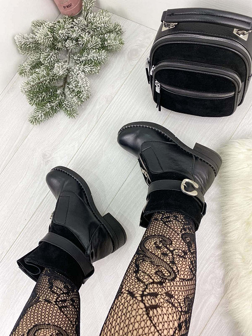 Черевики жіночі LaDi чорні натуральна шкіра зима (2136) 36р.38р.39р. Коломыя - изображение 2