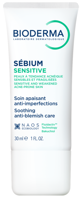 Біодерма Себіум Сенситив Крем для чутливої жирної шкіри Bioderma Sébium Sensitive Soin Apaisant anti-impe Дніпро - фото 1