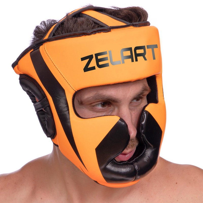 Шлем боксерский с полной защитой Zelart-7041 S-L Шлемы для бокса и единоборств Киев - изображение 8
