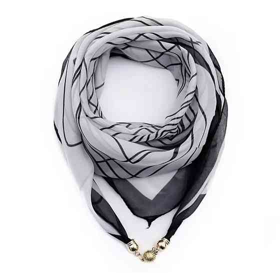 Шарф жіночий з магнітною застібкою Білий Сміла