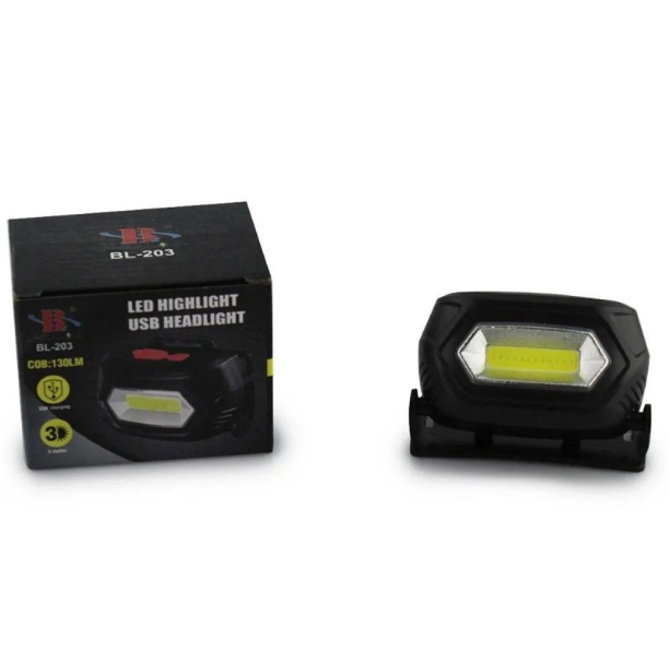 Ліхтарик налобний BAILONG BL-203 зарядка від USB, 4 режими свічення, тип діода Т6, ремінець на голов Київ - фото 3