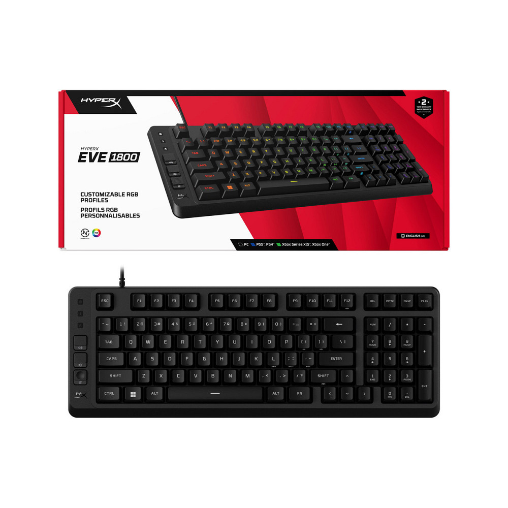 Клавіатура HyperX Eve 1800 USB Black (B7JE0AA) ( 28456 ) Харьков - изображение 10