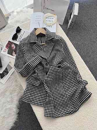 Жіночий стильний принтований костюм двійка: піджак і спідниця кашемір лапка Одеса