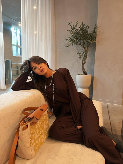 Женский стильный вязаный костюм двойка плотная турецкая вискоза Шоколад Одесса - изображение 3