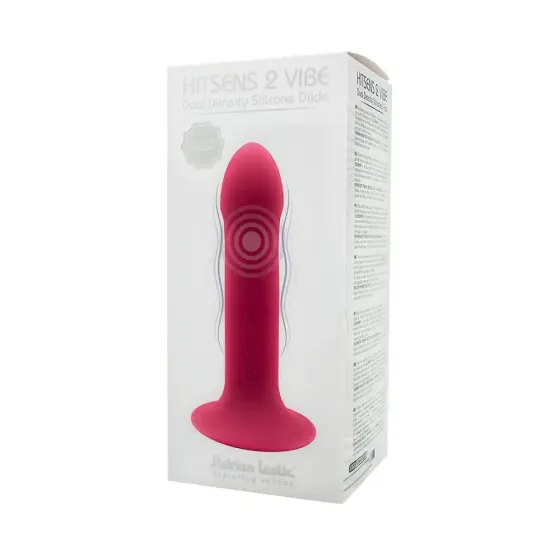 Двошаровий ділдо з вібрацією Adrien Lastic Hitsens 2 Pink, відмінно для страпона, макс діаметр 4 см, Львів