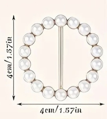 Фіксатор для одягу, шарфів золотистий з бусинами Сміла - фото 2