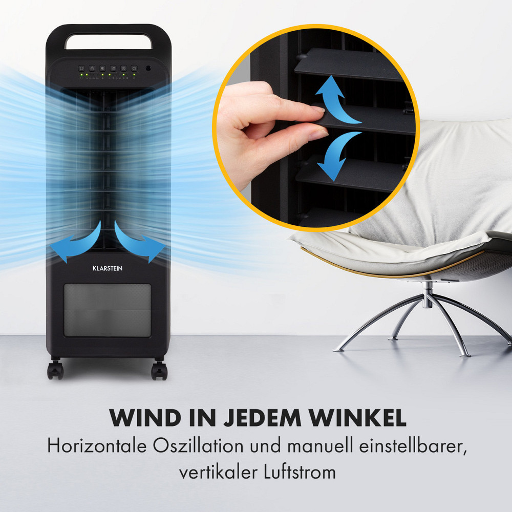 Cooler Rush вентилятор воздухоохладитель 5.5L 45W пульт дистанционного управления 5x пакет со льдом черный Ровно - изображение 3