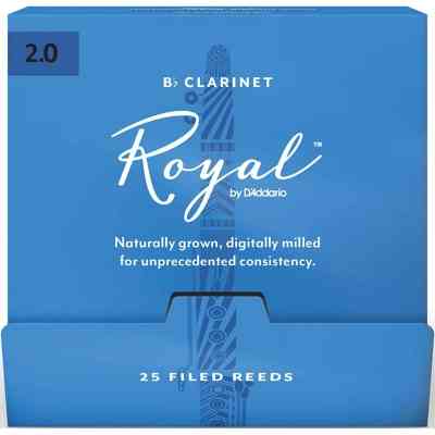 Трость для кларнета D'Addario Royal - Bb Clarinet #2.0 - 25 Box (RCB0120-B25) Винница