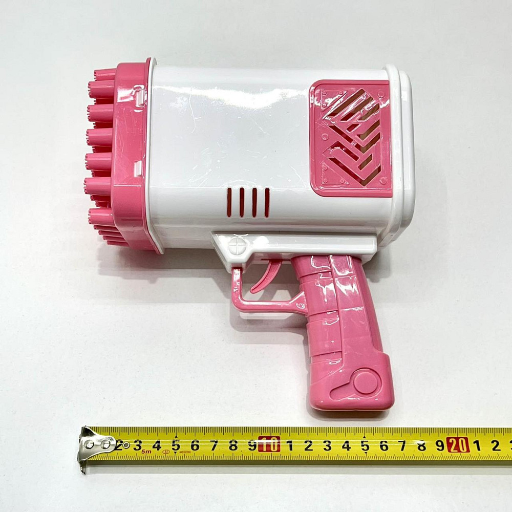 Пістолет для запуску мильних бульбашок 45 отворів 17 см Рожевий (2023-58A) Чернігів - фото 8