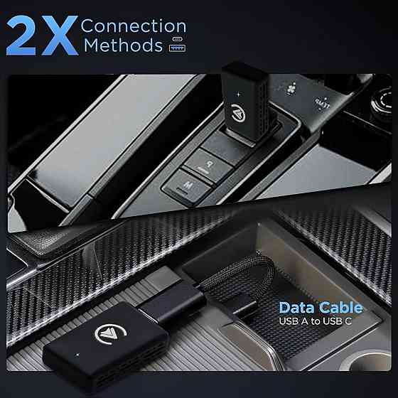 CarPlay Android Auto беспроводной адаптер 2в1 для проводного автомобильного штатного карплей iPhone Android Киев