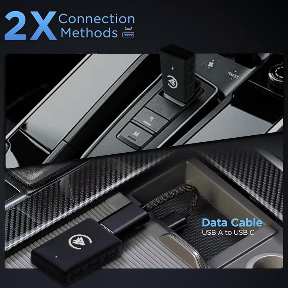 CarPlay Android Auto бездротовий адаптер 2в1, донгл для дротового автомобільного штатного карплей для iPhone iOS 10+, Android 11+ Київ - фото 3