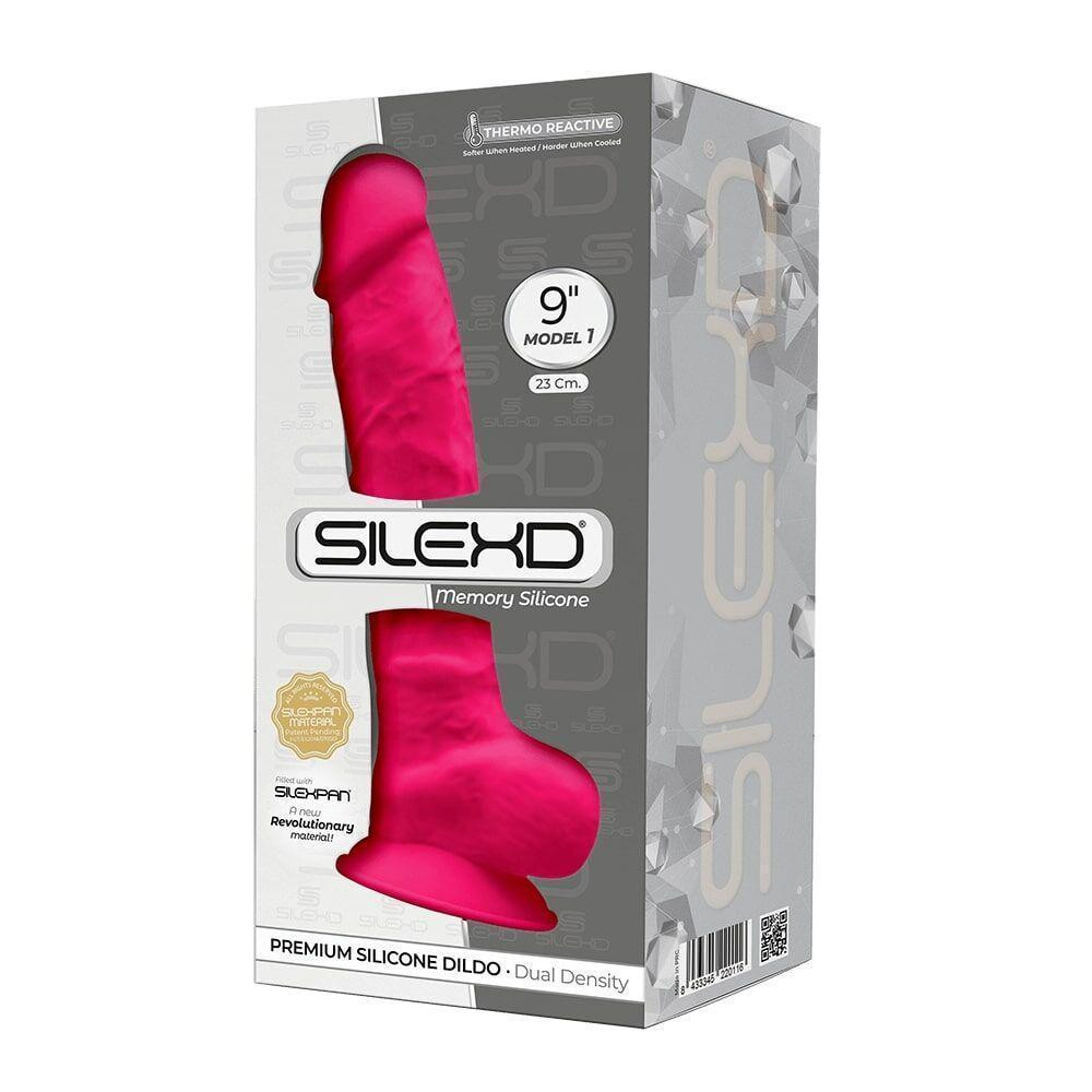 Фалоімітатор SilexD Tomas Pink (MODEL 1 size 9in), двошаровий, силікон + Silexpan, діаметр 4,9см Sex Aura Київ - фото 4