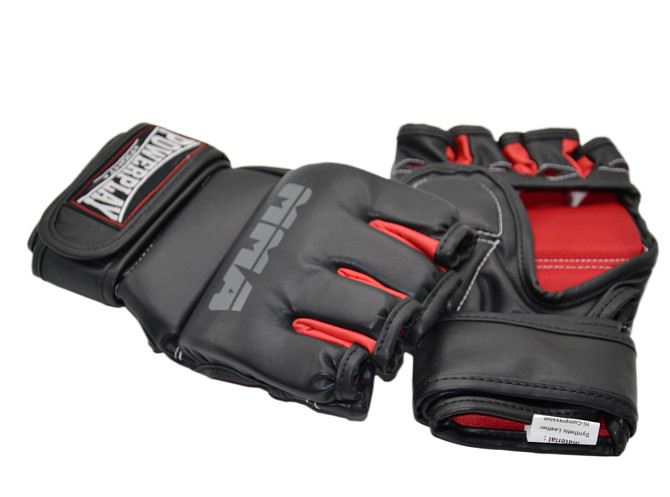 Рукавиці для MMA PowerPlay 3053 Чорно-Червоні L/XL Кам'янське - фото 9