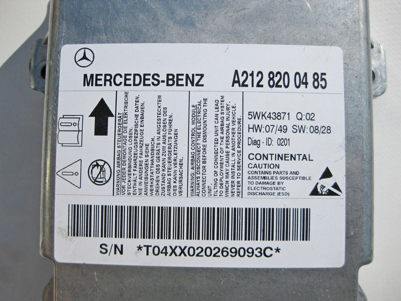 Mercedes-Benz  A2128200485 Блок управління подушок безпеки E-Class W212 Одеса - фото 3