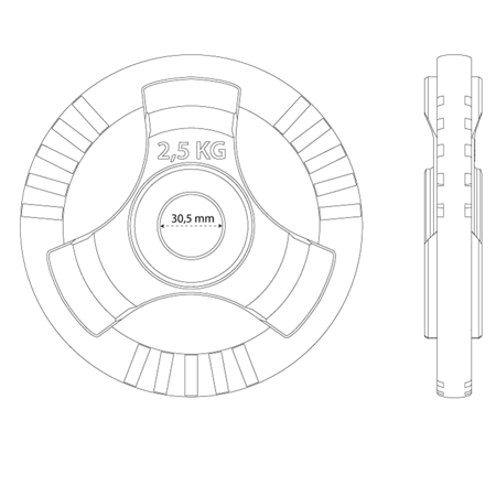 Диск чугунный K-SPORT O2.5 2,5 кг Киев