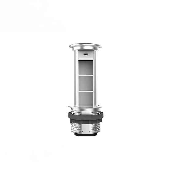 Пуста потрійна висувна розетка з USB Livolo срібний (VL-SHS021-S) Коломыя