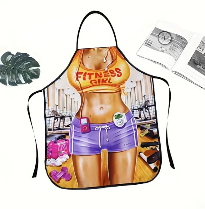 Фартух з приколом Fitness girl 75 на 60 см різнобарвний Київ - фото 5