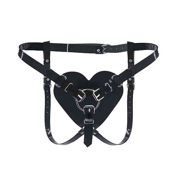 Трусики Серце для страпону Feral Feelings - Hearts Strap-on Belt Black Sex Aura Київ
