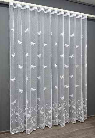 Тюль VR-Textil 1560т Метелики Жакард Білий 300х270 см (42-0468) Київ