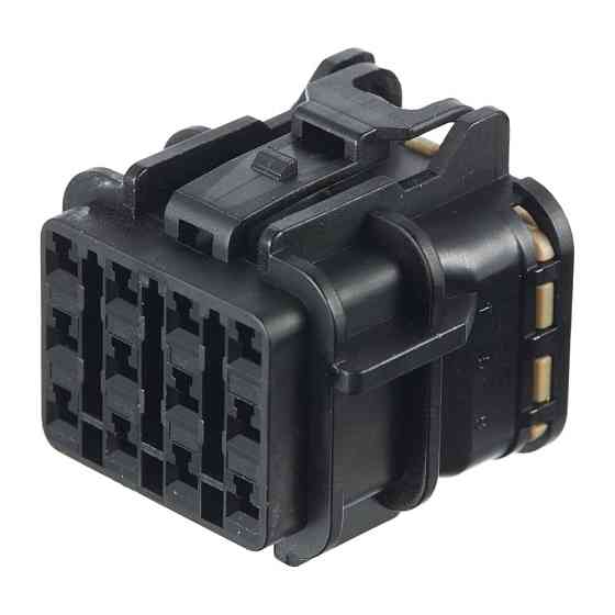 Електричний з'єднувач, 12-контактний Чорний, Пластик Київ