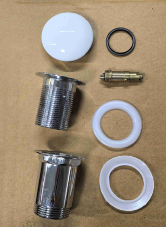 Донный клапан для раковины Koer PW-08-11 1 1/4'' без перелива автоматический СLICK-СLACK (Белая керам.накл) (KR5788) Киев