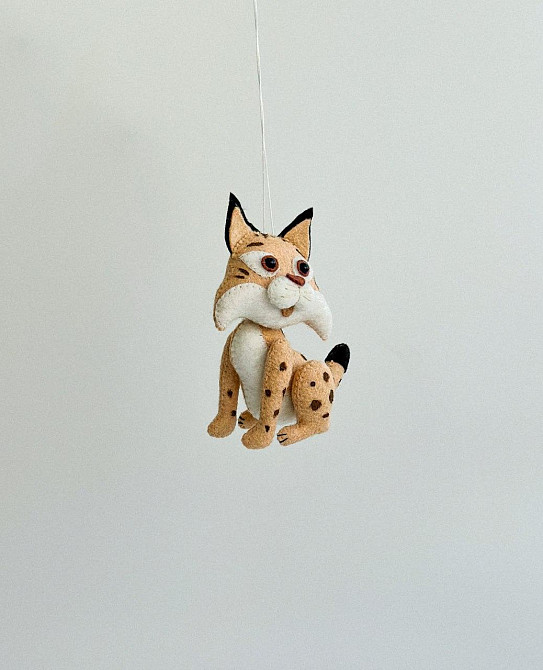 М’яка фетрова іграшка рись ручної роботи – безпечна розвиваюча іграшка Київ - фото 6