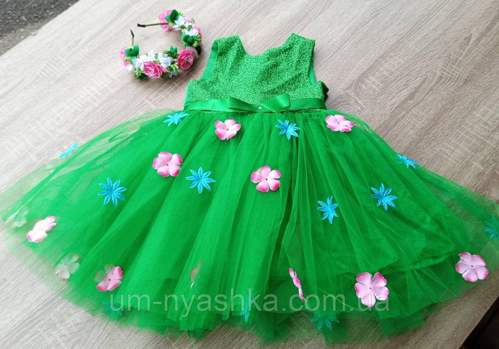 Платье Весны Зеленое пышное платье Весна-глиттер Кривой Рог - изображение 6