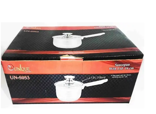 Ковш UNIQUE UN-5053 из нержавеющей стали с крышкой, объем 1.9 л, для всех типов плит Одесса - изображение 5