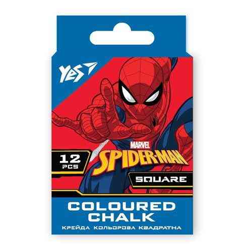 Крейда кольорова 12 шт. "Yes" Marvel.Spiderman квадратна, 400469 , шт Київ