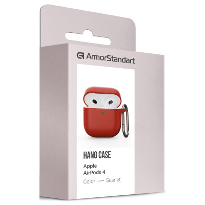 Чохол для навушників Armorstandart Hang Case для Apple AirPods 4 Scarlet (ARM81294) Вінниця - фото 3