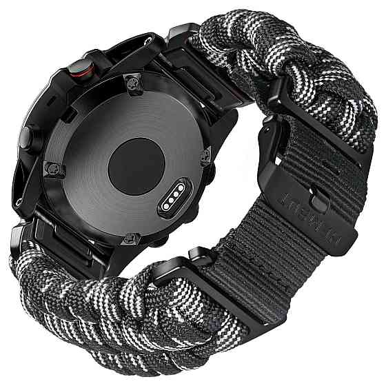 Ремешок для часов Hemsut HGA145 Rugged Paracord Camo Grey Garmin 22 mm SBR Киев