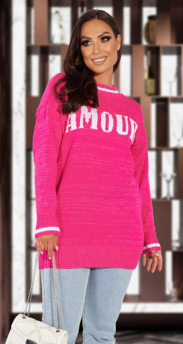 Светр туніка з написом (48-52) Київ - фото 1