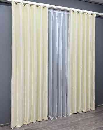 Комплект готових штор VR-Textil Софт № 729ш Молочний 150х270 см 2 шт (30-697) Київ