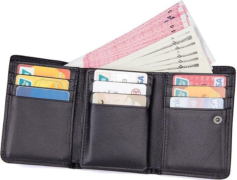 Кошелек Vintage 14467 кожаный Черный Киев - изображение 9