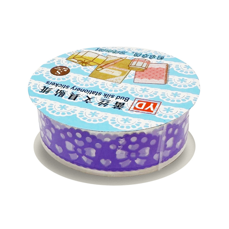 Декоративний скотч з орнаментом "Серце" №63(Violet) 1,8 см х 1 м Вінниця - фото 1