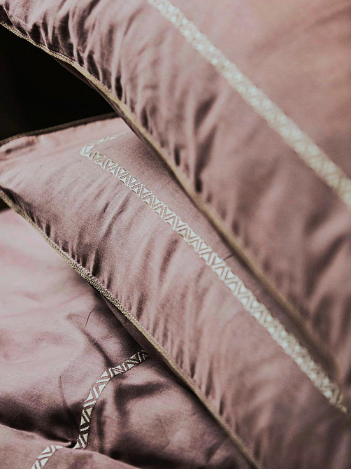 Ecotton Комплект постільної білизни Ecotton Євро з вишивкою та кантом Stucco в чохлі для зберіг Коломия - фото 1