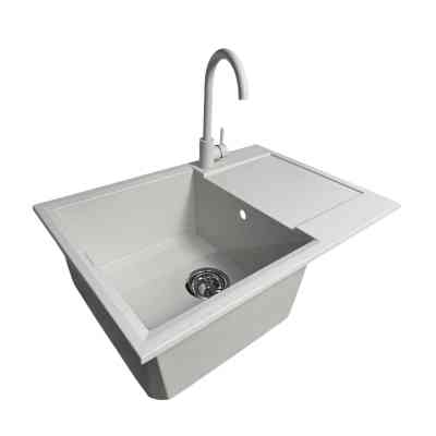 Мойка кухонная Adamant Horizon Medium Old Stone + змішувач (4824296104410) Винница