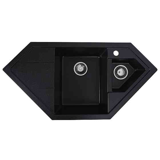 Гранітна мийка для кухні VALESO 9950 PANDORA матова Чорний металік Коломыя