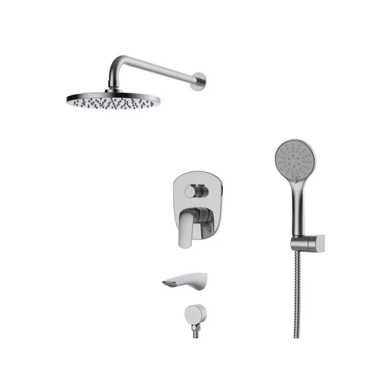 Встраиваемая душевая система со смесителем Koer KB-64008-01 (Цвет хром) (KR3476) Киев