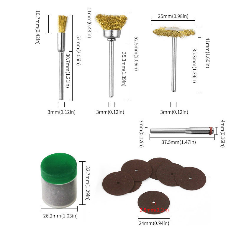 Набір насадок 150 шт для дремеля з кейсом Київ - фото 8