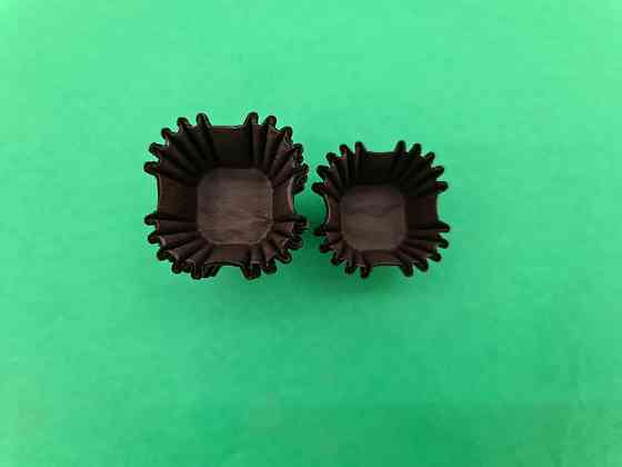 Тартолетка для кексів "Квадратна коричнева" һ20мм d30мм (100шт) Харків