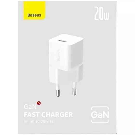 Мережевий зарядний пристрій Baseus GaN5 Fast Charger(mini) 1C 20W EU White (CCGN050102) Київ