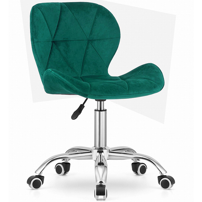 Крісло офісне комп'ютерне Just Sit RIVELLO Velvet велюр для комп'ютера, офісу Б2905 Зелений Київ - фото 1